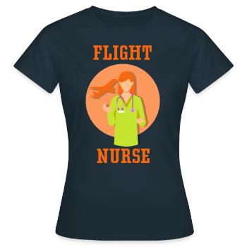 Médecin de vol Profession Médecin de vol Infirmier de vol - T-shirt Femme - marine - Devant - AI Model Female 172 dark (172cm)