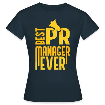 Bester Pr Manager Überhaupt Public Relations Beruf - Frauen T-Shirt - Navy - Vorne - AI Model Female 172 dark (172cm)