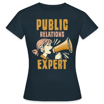 Public Relations Expert Profession PR Job - Women's T-Shirt - navy - Front - AI Model Female 172 dark (172cm)