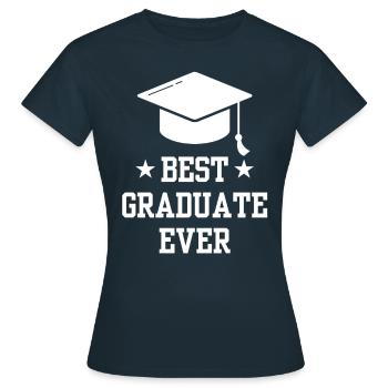 Meilleur diplômé de tous les temps Diplômés diplômés - T-shirt Femme - marine - Devant - AI Model Female 172 dark (172cm)