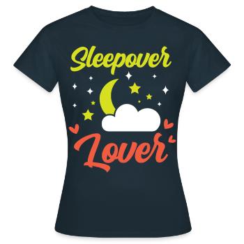 Amoureux de la nuit Hébergement Nuitée - T-shirt Femme - marine - Devant - AI Model Female 172 dark (172cm)