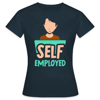 Selbstständig Mama Freelancer Freiberufler - Frauen T-Shirt - Navy - Vorne - AI Model Female 172 dark (172cm)