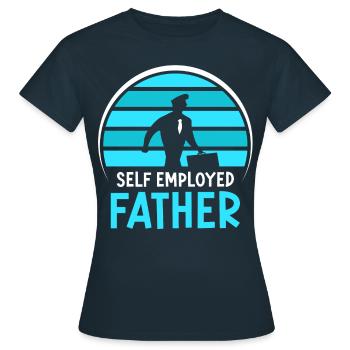 Self-employed father Freelancer Self-employed - Women's T-Shirt - navy - Front - AI Model Female 172 dark (172cm)