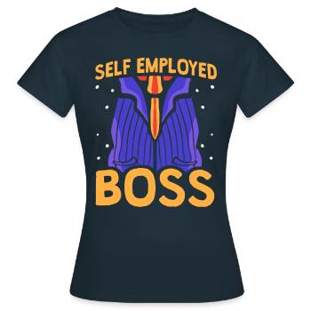 Self-employed boss Freelancer Self-employed - Women's T-Shirt - navy - Front - AI Model Female 172 dark (172cm)