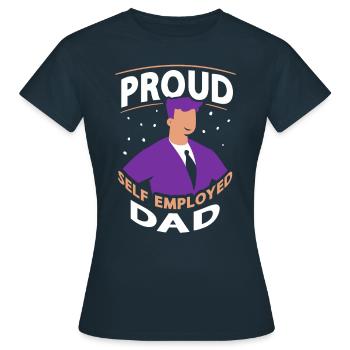 Proud Self-employed father Self-employed - Women's T-Shirt - navy - Front - AI Model Female 172 dark (172cm)