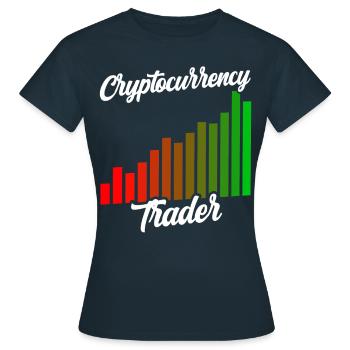 Cryptocurrency Traders Crypto Crypto Trader - T-shirt Femme - marine - Devant - AI Model Female 172 dark (172cm)