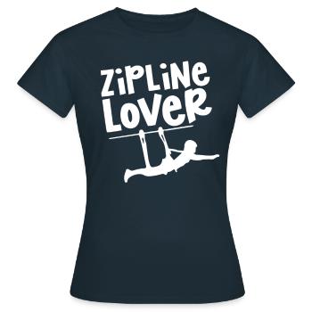 Ziplining Lovers Sport Zipline Zipline Zip Line - Women's T-Shirt - navy - Front - AI Model Female 172 dark (172cm)