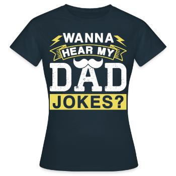 Papa Blague Papa Blague Père Blagues - T-shirt Femme - marine - Devant - AI Model Female 172 dark (172cm)