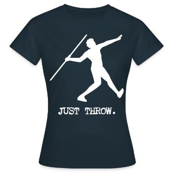 Il suffit de lancer le javelot lancer du javelot lancer du javelot lancer du javelot - T-shirt Femme - marine - Devant - AI Model Female 172 dark (172cm)