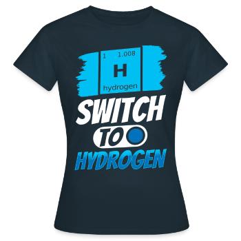 Switching to Hydrogen Energy Element Hydrogen - Women's T-Shirt - navy - Front - AI Model Female 172 dark (172cm)