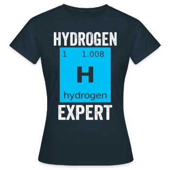Hydrogène Expert Élément Energie Hydrogène - T-shirt Femme - marine - Devant - AI Model Female 172 dark (172cm)