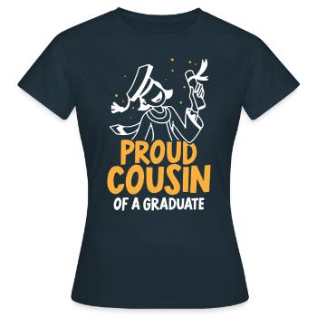 Fier cousin d’un diplômé diplômé - T-shirt Femme - marine - Devant - AI Model Female 172 dark (172cm)
