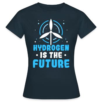 L’hydrogène est l’élément d’avenir hydrogène - T-shirt Femme - marine - Devant - AI Model Female 172 dark (172cm)