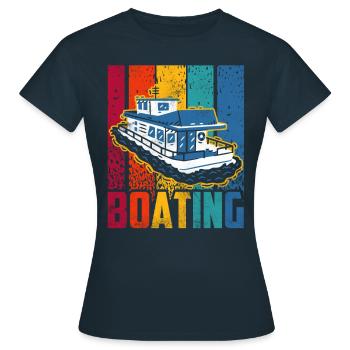 Boating Sailboat Boat Boat Yacht - Women's T-Shirt - navy - Front - AI Model Female 172 dark (172cm)