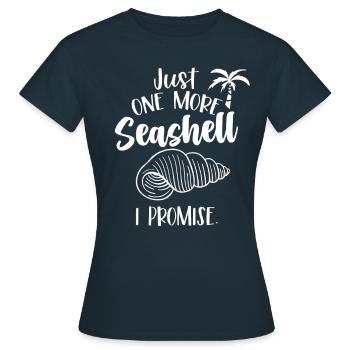 Nur Noch Eine Muschel Ich Verspreche Es Muscheln - Frauen T-Shirt - Navy - Vorne - AI Model Female 172 dark (172cm)