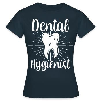 Hygiénistes dentaires Dentiste Équipe d’hygiène dentaire - T-shirt Femme - marine - Devant - AI Model Female 172 dark (172cm)