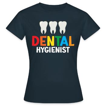 Hygiénistes dentaires Équipe d’hygiène dentaire Dentiste - T-shirt Femme - marine - Devant - AI Model Female 172 dark (172cm)