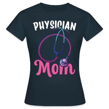 Médecin Mère Profession Médecin Médecin Médecin - T-shirt Femme - marine - Devant - AI Model Female 172 dark (172cm)