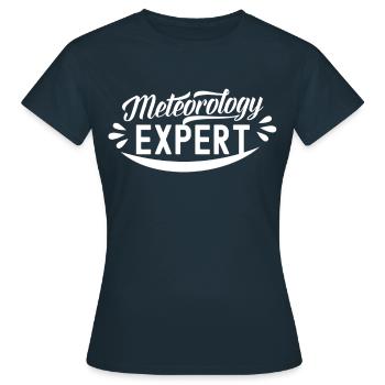 Meteorologie Experte Wettervorhersage Meteorologe - Frauen T-Shirt - Navy - Vorne - AI Model Female 172 dark (172cm)