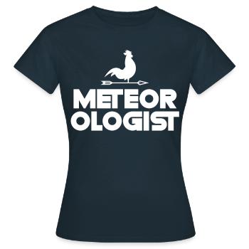 Profession de météorologue Météorologie Météorologie - T-shirt Femme - marine - Devant - AI Model Female 172 dark (172cm)