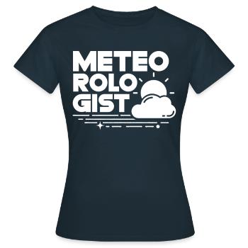 Météorologue Météorologie Profession de météorologue - T-shirt Femme - marine - Devant - AI Model Female 172 dark (172cm)