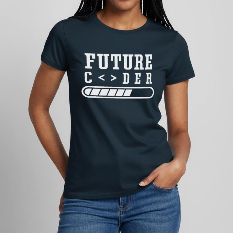 Zukünftiger Coder Programmierer Coding Code Frauen T-Shirt