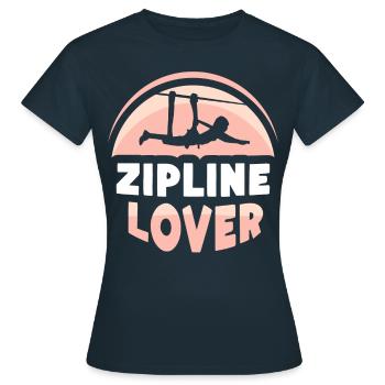 Zipline lover Zipline Zip line Ziplining - Women's T-Shirt - navy - Front - AI Model Female 172 dark (172cm)