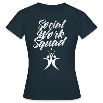 Team Social Work Social Work Social Workers - Women's T-Shirt - navy - Front - AI Model Female 172 dark (172cm)