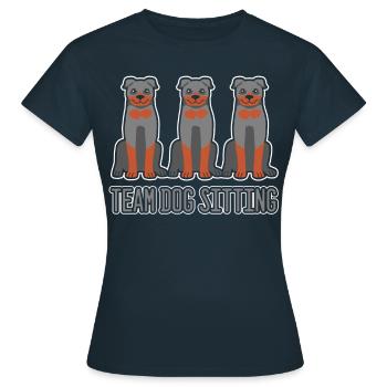 Dog Sitting Dog Sitting Dog Sitter - Women's T-Shirt - navy - Front - AI Model Female 172 dark (172cm)