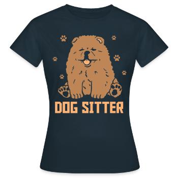 Dog Sitter Dog Sitting Dog Sitting - Women's T-Shirt - navy - Front - AI Model Female 172 dark (172cm)