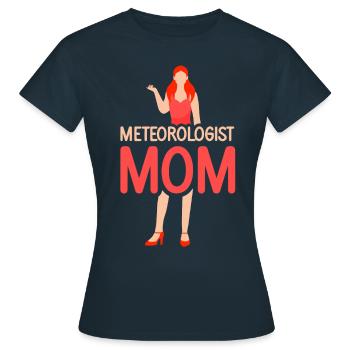Météorologue Mama Météorologie Profession de météorologue - T-shirt Femme - marine - Devant - AI Model Female 172 dark (172cm)