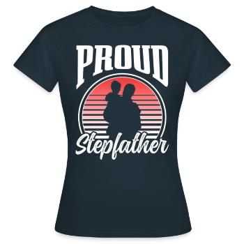Fier beau-père Fête des pères beau-père Beau-père - T-shirt Femme - marine - Devant - AI Model Female 172 dark (172cm)