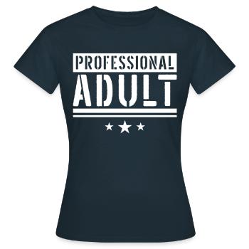 Anniversaire professionnel adulte adulte - T-shirt Femme - marine - Devant - AI Model Female 172 dark (172cm)