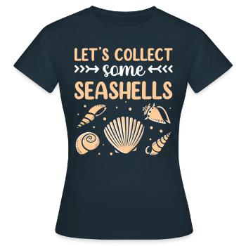 Let's Collect Shells Shell Collector Shell - Women's T-Shirt - navy - Front - AI Model Female 172 dark (172cm)