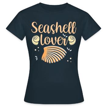 Shell Lovers Collect Shells Shell Collectors - Women's T-Shirt - navy - Front - AI Model Female 172 dark (172cm)