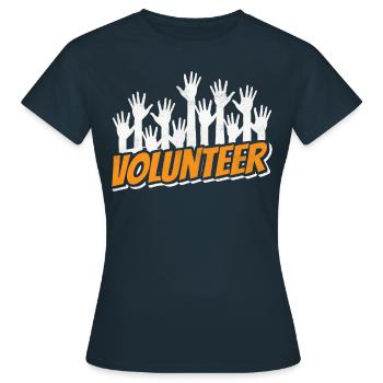 Freiwilliger Ehrenamt Freiwillig Ehrenamtlicher - Frauen T-Shirt - Navy - Vorne - AI Model Female 172 dark (172cm)