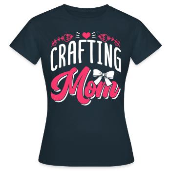 Artisanat Maman Mère Amateur Artisanat - T-shirt Femme - marine - Devant - AI Model Female 172 dark (172cm)