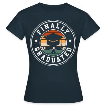 Enfin diplômé diplôme d’études supérieures - T-shirt Femme - marine - Devant - AI Model Female 172 dark (172cm)