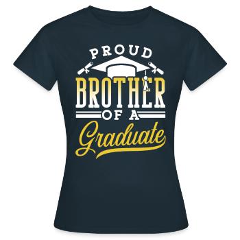 Fier frère d’un diplômé diplômé - T-shirt Femme - marine - Devant - AI Model Female 172 dark (172cm)