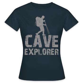 Speleologist Caving Cave Cave - Women's T-Shirt - navy - Front - AI Model Female 172 dark (172cm)