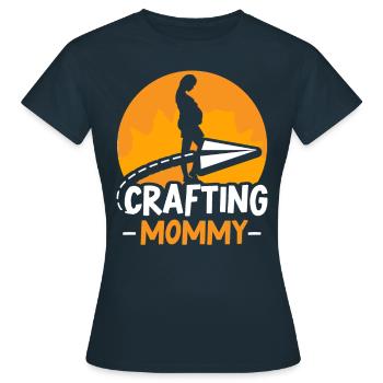 Artisanat Maman Amateur Mère Artisanat - T-shirt Femme - marine - Devant - AI Model Female 172 dark (172cm)