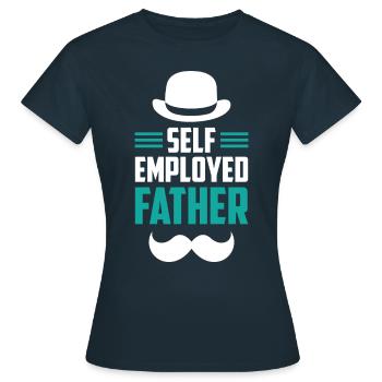 Self-employed father Freelancer Self-employed - Women's T-Shirt - navy - Front - AI Model Female 172 dark (172cm)