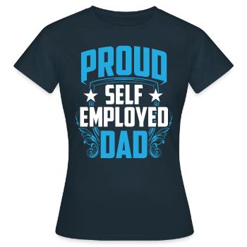 Proud Self-employed father Self-employed - Women's T-Shirt - navy - Front - AI Model Female 172 dark (172cm)