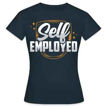 Self-employed freelancer freelancer - Women's T-Shirt - navy - Front - AI Model Female 172 dark (172cm)