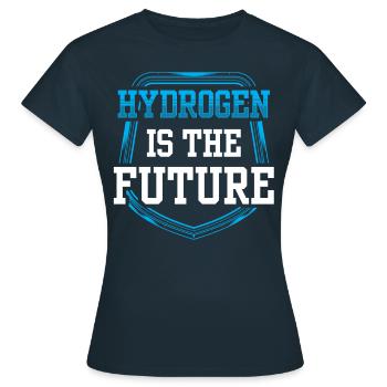 L’hydrogène est l’élément hydrogène du futur - T-shirt Femme - marine - Devant - AI Model Female 172 dark (172cm)