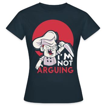 Ich Streite Mich Nicht Argument Argumentieren - Frauen T-Shirt - Navy - Vorne - AI Model Female 172 dark (172cm)