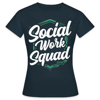 Team Social Work Social Workers Social Work - Women's T-Shirt - navy - Front - AI Model Female 172 dark (172cm)