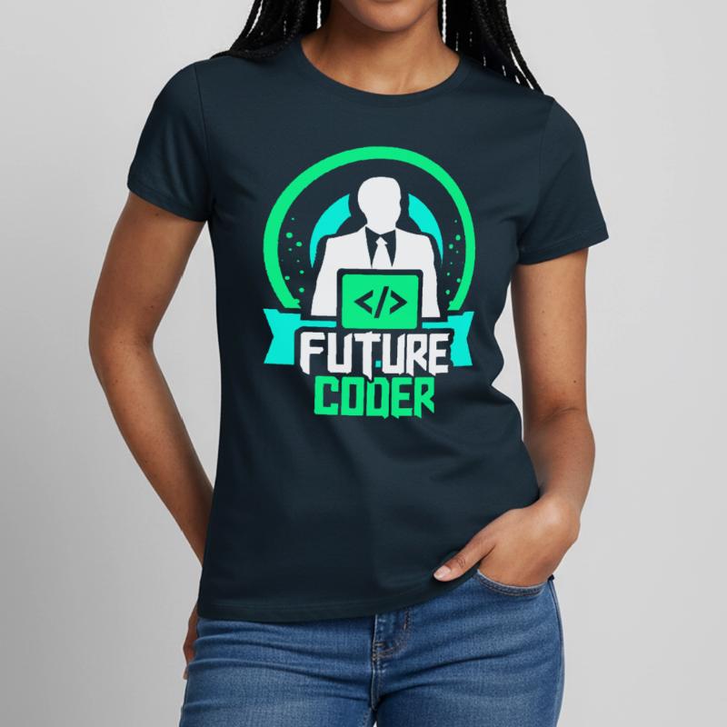 Zukünftiger Coder Coding Programmierer Code Frauen T-Shirt