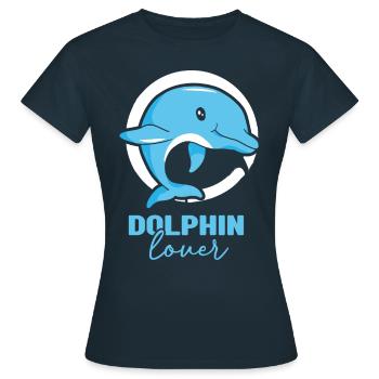 Amoureux des dauphins Dauphins Dauphins Dauphins - T-shirt Femme - marine - Devant - AI Model Female 172 dark (172cm)