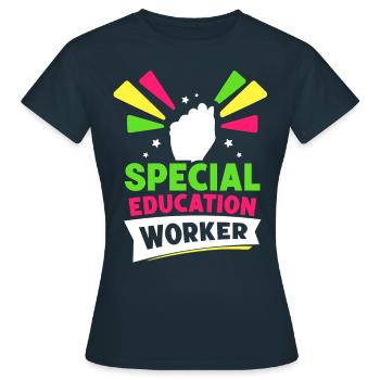 Travailleurs de l’enfance en difficulté Enseignants de l’enfance en difficulté - T-shirt Femme - marine - Devant - AI Model Female 172 dark (172cm)